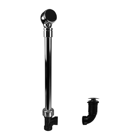 Westbrass Semi-Exposed Tip-Toe BW&O, Ball Joint in Polished Chrome 493144HRHBJ-26